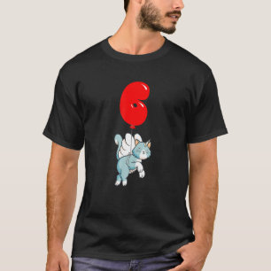 Camiseta Gato Ángel 6 H Fiesta de globo infantil de cumplea
