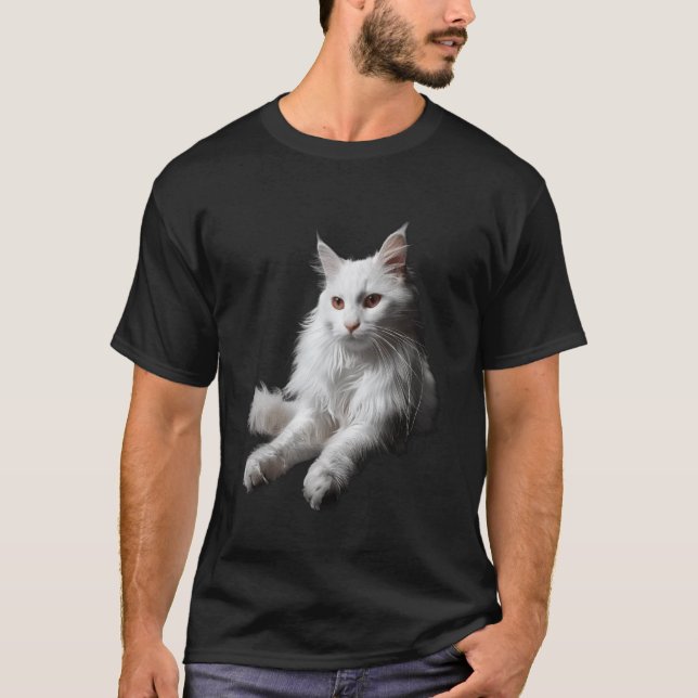 Camiseta Gato angora turco (Anverso)