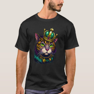 Camiseta Gato Animal Carnaval de Mardi Gras Bufón Gato Mard