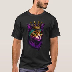 Camiseta Gato Animal Carnaval de Mardi Gras Bufón Gato Mard