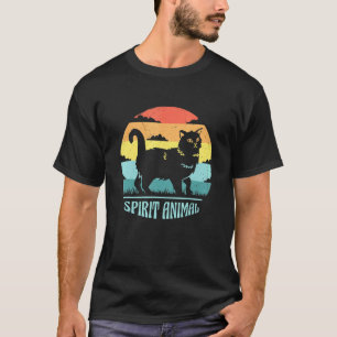 Camiseta Gato - Animal de Espíritu Guay Vintage Retro Sunse