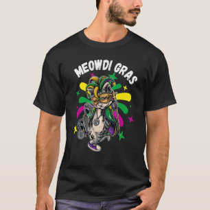 Camiseta Gato Animal Lindo Carnaval de Mardi Gras Bufón