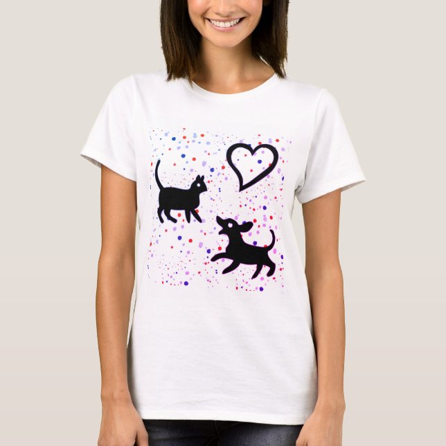 Camiseta gato, animal, perro (Anverso)