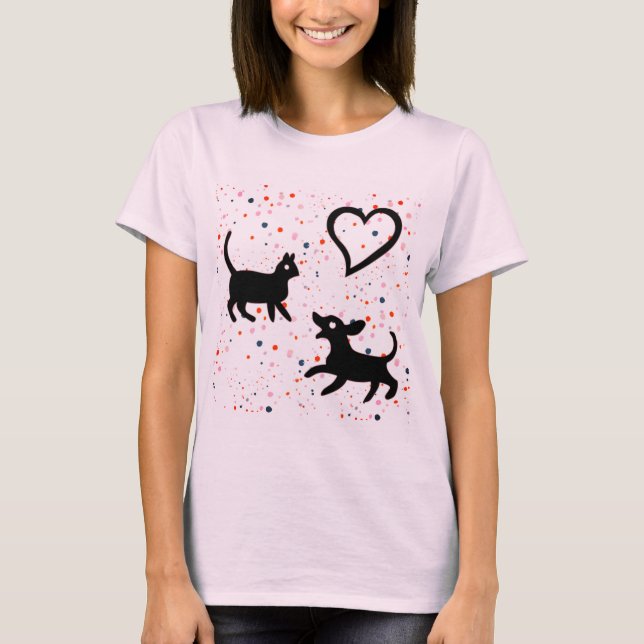 Camiseta gato, animal, perro (Anverso)