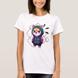 Camiseta Gato Anime Adorable en Sudadera con Capucha
