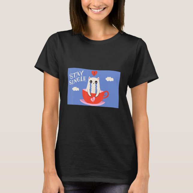 Camiseta gato anti descorazonado (Anverso)