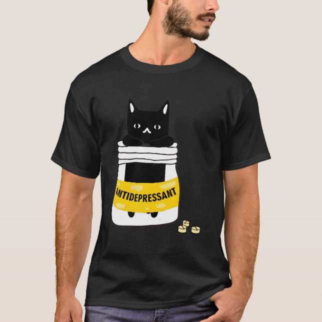 Camiseta Gato Antidepresivo (Anverso)