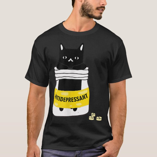 Camiseta Gato Antidepresivo (Anverso)