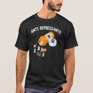 Camiseta Gato antidepresivo pastillas felices gatito gatito
