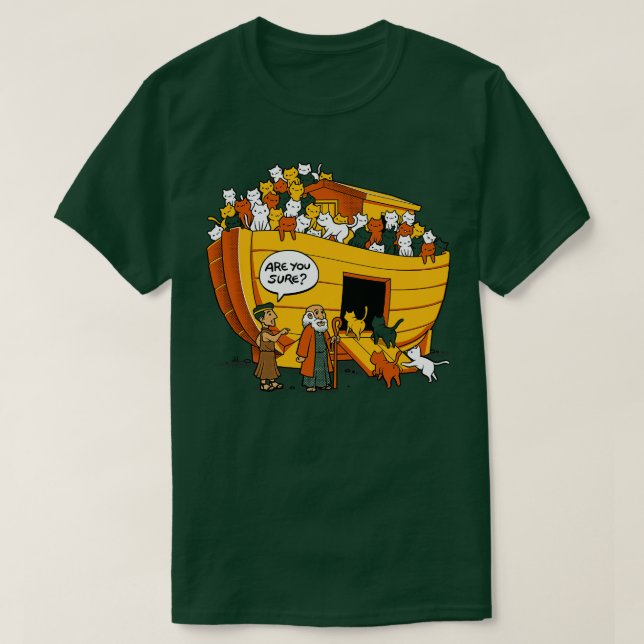 Camiseta Gato arca de Noahs (Diseño del anverso)