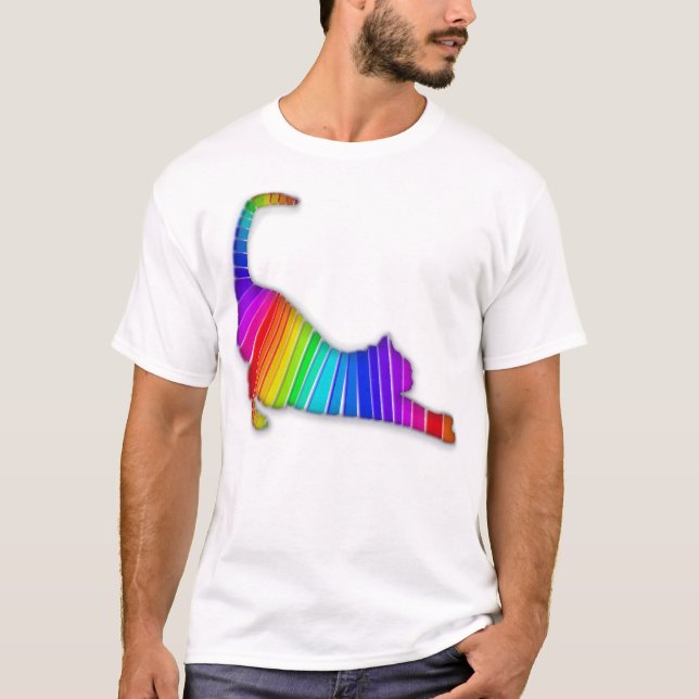 Camiseta Gato arco iris (Anverso)