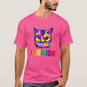 Camiseta Gato arco iris del Orgullo Gay Lgb Purride