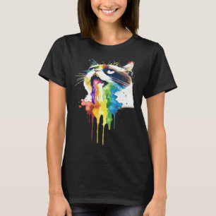 Camiseta Gato Arcoíris Barf Loco