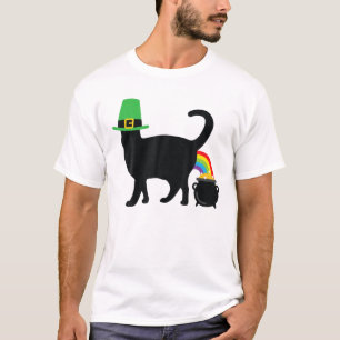 Camiseta Gato Arcoiris Irlandés De Oro Gracioso St Patricks