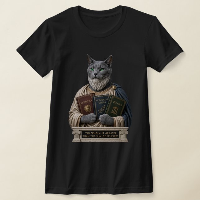 Camiseta Gato Aristoteles Azul Ruso (Distribución)