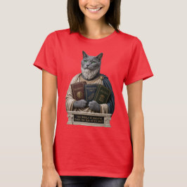 Camiseta Gato Aristoteles Azul Ruso