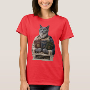 Camiseta Gato Aristoteles Azul Ruso