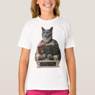 Camiseta Gato Aristotélico Azul Ruso