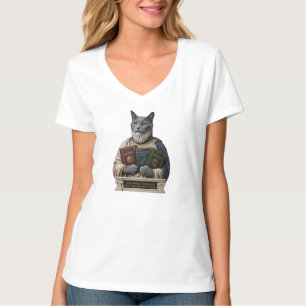 Camiseta Gato Aristotélico Azul Ruso