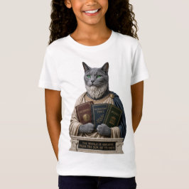 Camiseta Gato Aristotélico Azul Ruso