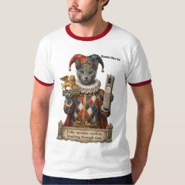 Camiseta Gato Arlequín Azul Ruso