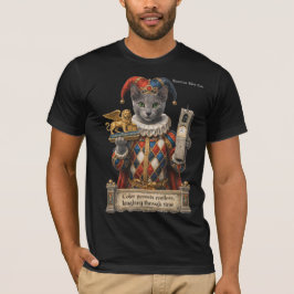 Camiseta Gato Arlequín Azul Ruso