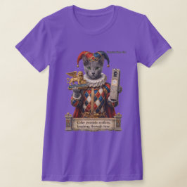 Camiseta Gato Arlequín Azul Ruso