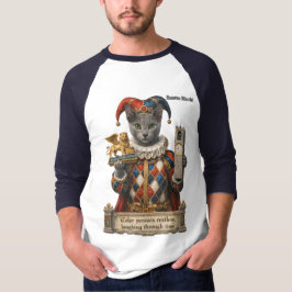 Camiseta Gato Arlequín Azul Ruso