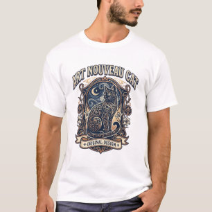 Camiseta Gato Art Nouveau Arte Art Nouveau Vintage Vector