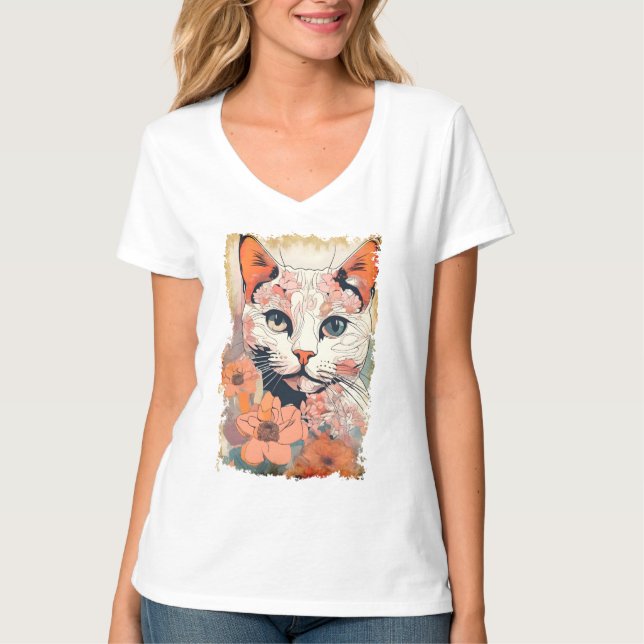 Camiseta Gato Artístico (Anverso)