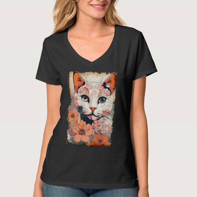 Camiseta Gato Artístico (Anverso)