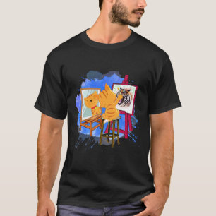 Camiseta Gato artístico lindo maestros Kitty Autism Awarene