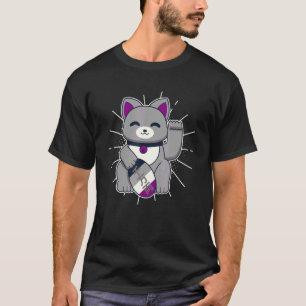 Camiseta Gato aséptico del orgullo LGBTQ+ Asexualidad