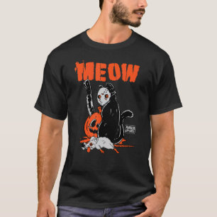 Camiseta Gato Asesino Calabaza de Halloween Vintage 1