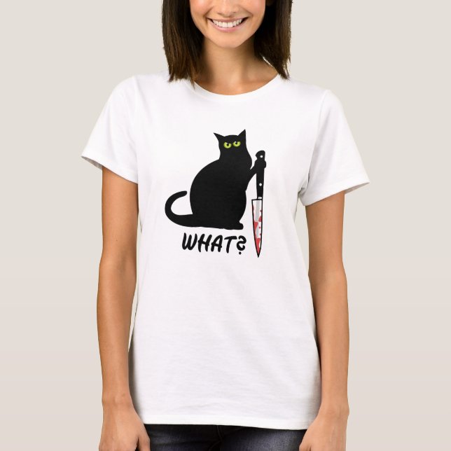 Camiseta ¿Gato asesino qué? (Anverso)