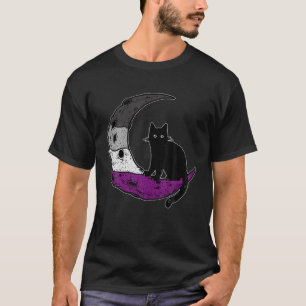 Camiseta Gato asexual de espacio en la luna LGBT Festival d