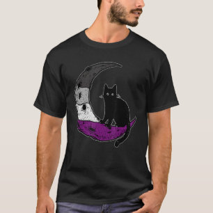 Camiseta Gato asexual de espacio en la luna LGBT Festival d