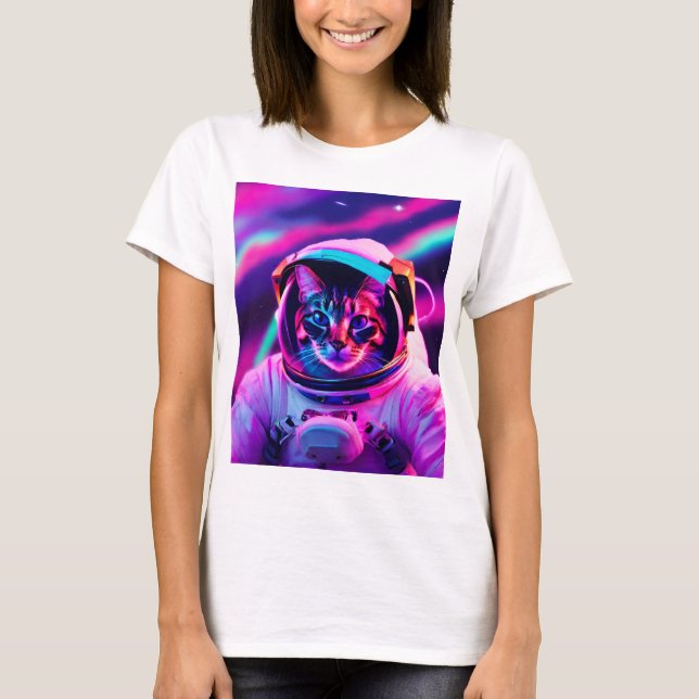 Camiseta gato astronauta (Anverso)