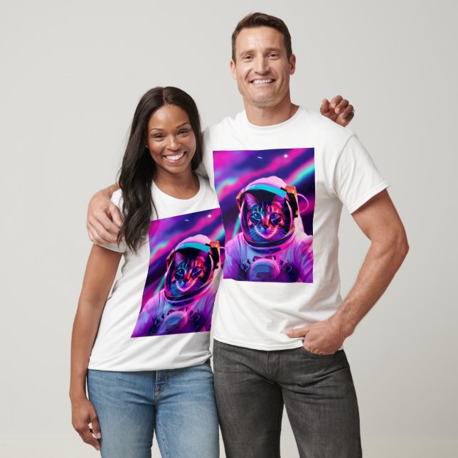 Camiseta gato astronauta (Unisexo)