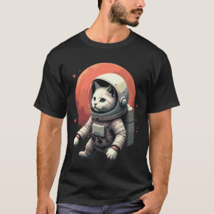 Camiseta Gato Astronauta Amante Del Espacio Astro