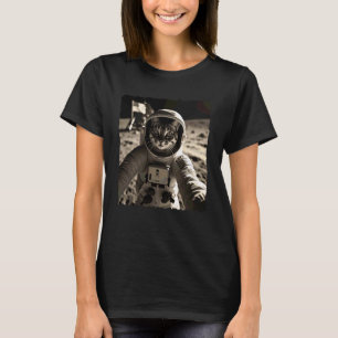 Camiseta Gato astronauta CAT espacial selfie aterrizaje lun