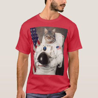 Camiseta Gato astronauta catónico en el espacio