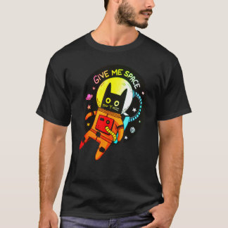 Camiseta Gato Astronauta Dame Espacio Vintage Ciencia Galax