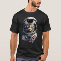 Gato astronauta en arte acuático espacial
