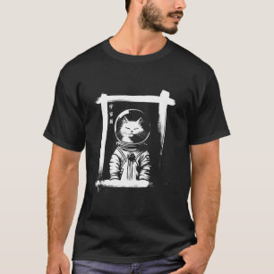 Camiseta Gato astronauta en el espacio exterior Hombres Muj