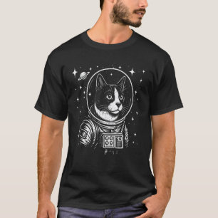 Camiseta Gato Astronauta Esmoquin Espacio Galaxia Amantes d