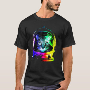 Camiseta Gato Astronauta Espacio De Gatos Para Hombres Muje