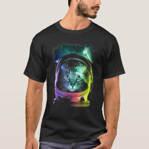 Camiseta Gato Astronauta Espacio De Gatos Para Hombres Muje