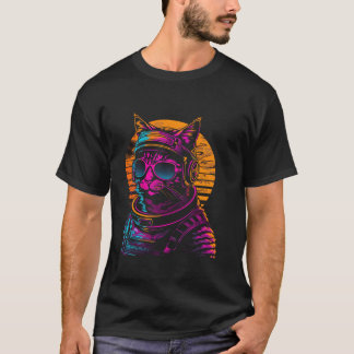 Camiseta Gato Astronauta Espacio Galaxia Retro Vintage Suns