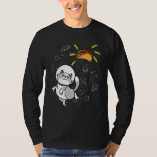 Camiseta Gato astronauta espacio galaxia Taco comida mexica